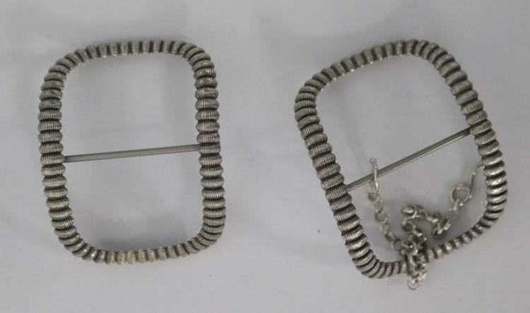 PAIRE DE BOUCLES DE CHAUSSURES en argent...