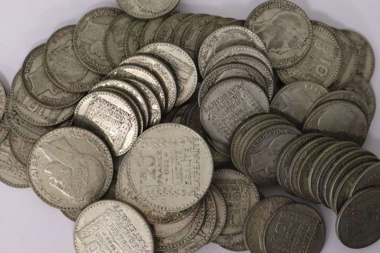 LOT DE 86 PIECES en argent de 10 F TURIN...