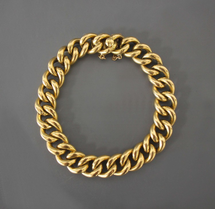 BRACELET SOUPLE A MAILLONS en or jaune (...