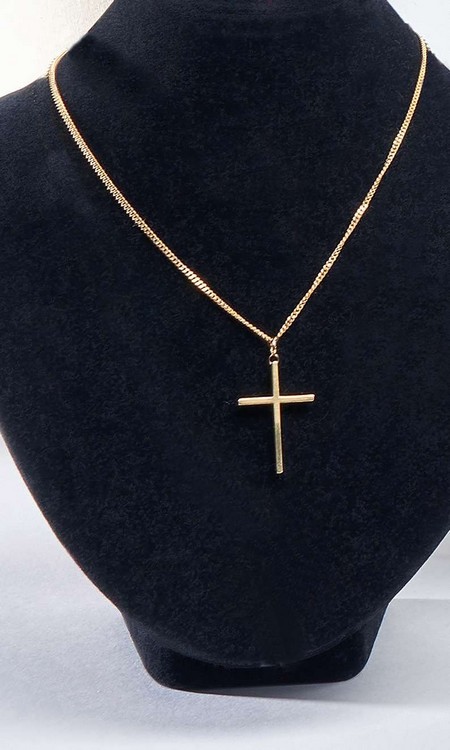 PENDENTIF CROIX et CHAÎNE en or jaune (7...