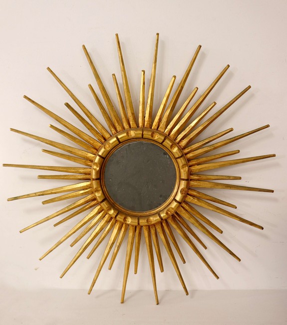 PETIT MIROIR circulaire dans un cadre en...