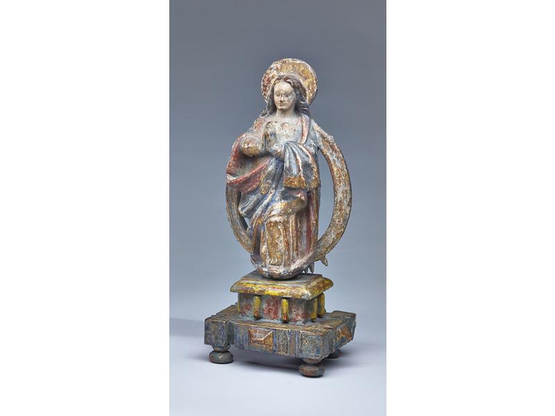 VIERGE auréolé en mandorle,