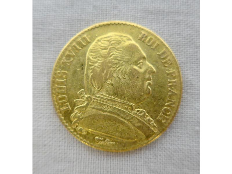 FRANCE. Louis XVIII (1814-1824), 20 francs...
