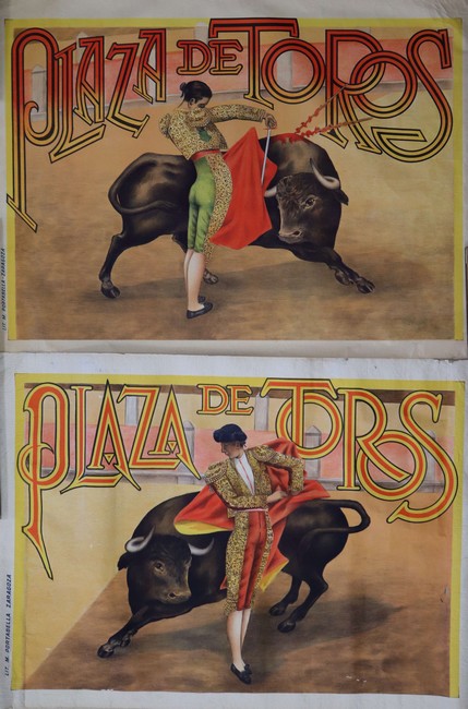 DEUX AFFICHES lithographiées en couleurs,...