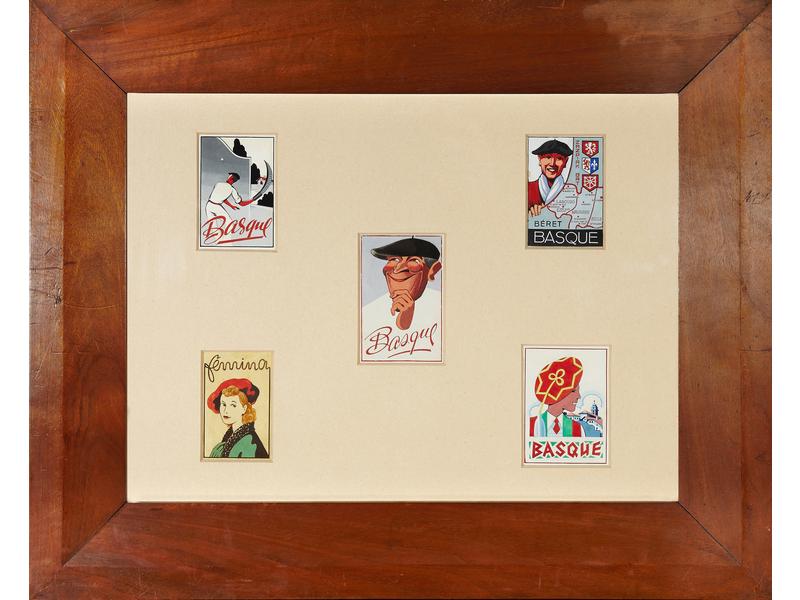 DIX VIGNETTES PUBLICITAIRES sur le Pays Basque,...
