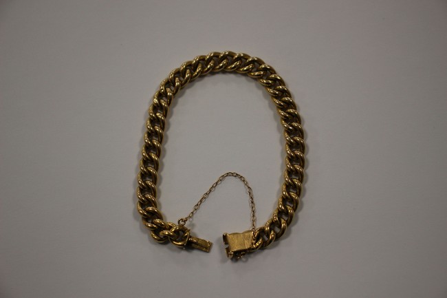 BRACELET GOURMETTE en or jaune (750)
