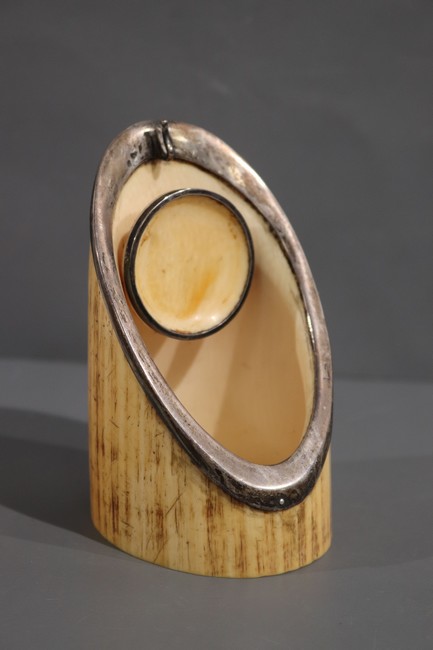 PORTE MONTRE en ivoire monté argent