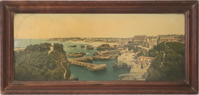 CHROMOLITHOGRAPHIE en couleurs "Vue du Port...