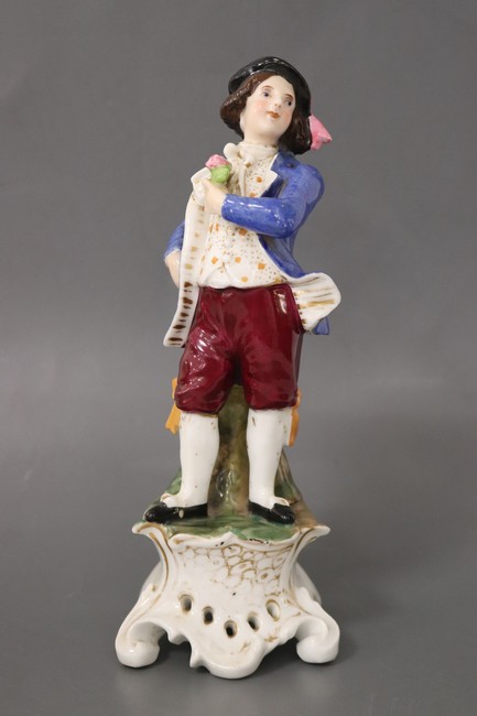 GRAND ENCRIER ou PORTE-PLUME en porcelaine...
