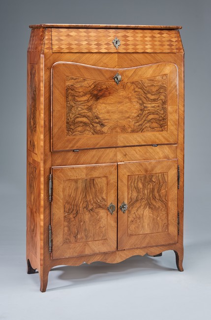 SECRETAIRE en placage de bois de rose et...