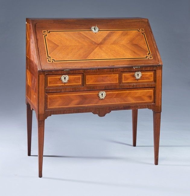 BUREAU DE PENTE en bois de placage toutes...