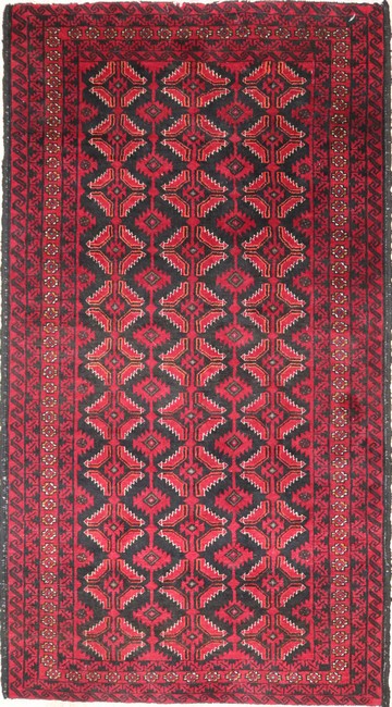 TAPIS GALERIE en laine à décor de frises...