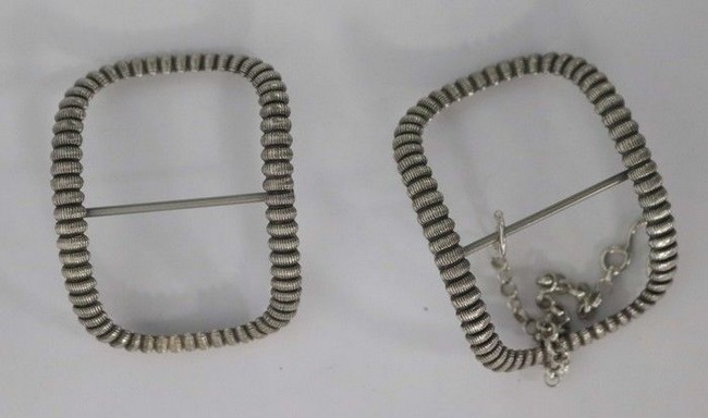 PAIRE DE BOUCLES DE CHAUSSURES en argent...