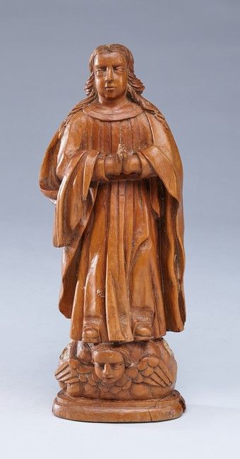SAINT PERSONNAGE dans des nuées.
