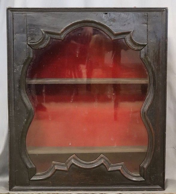 VITRINE MURALE rectangulaire en bois laqué...
