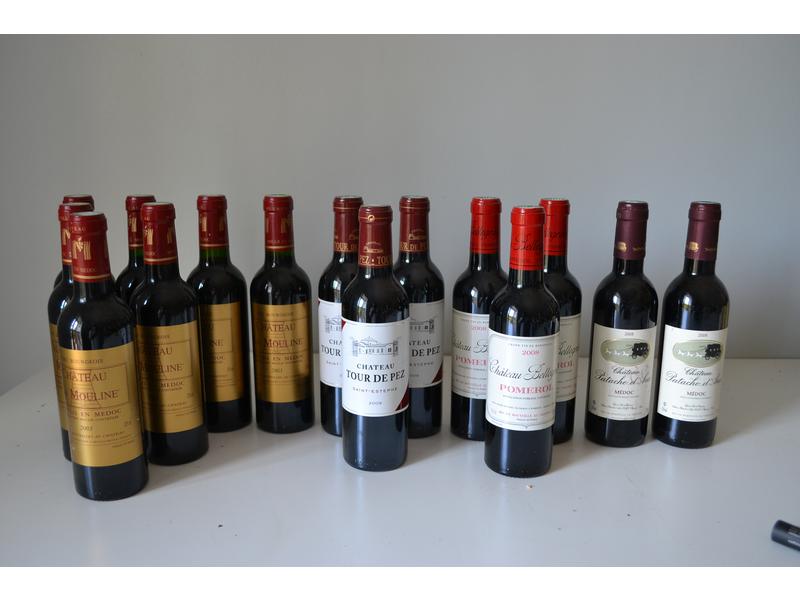 *	Lot de 15 demies comprenant :		
