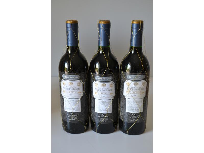 *3 Blles	RIOJA mise Marqués de Riscal 		...