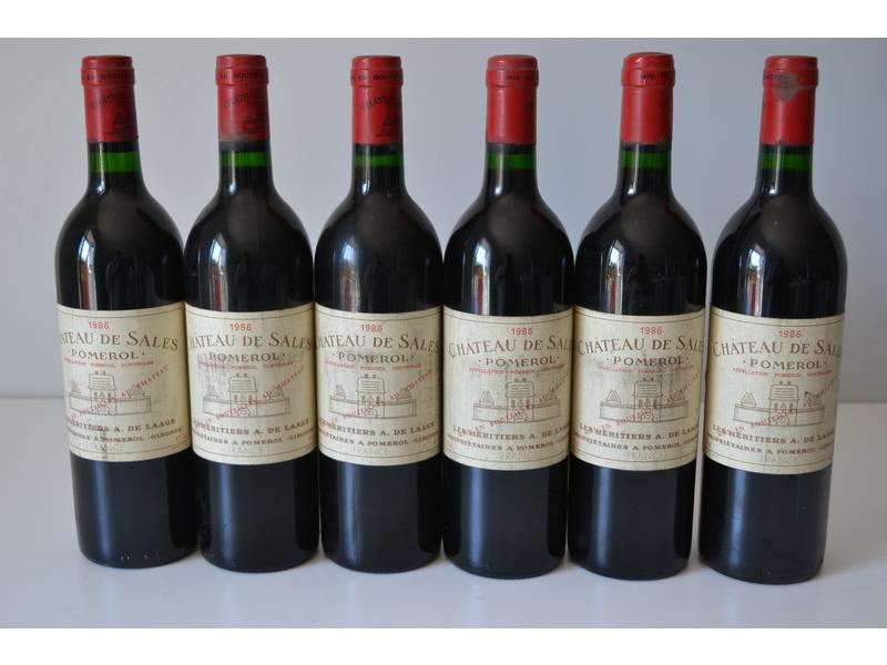 6 Blles	CH. DE SALES	Pomerol	1986