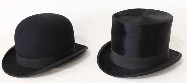 CHAPEAU MELON et HAUT-DE-FORME en feutre...