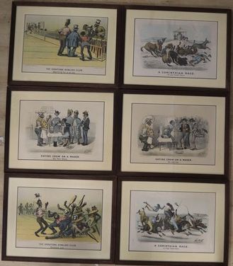 Suite de 6 LITHOGRAPHIES en couleurs, éditées...