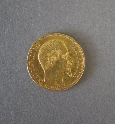 20 FR or Napoléon III tête nue, Paris, 1...