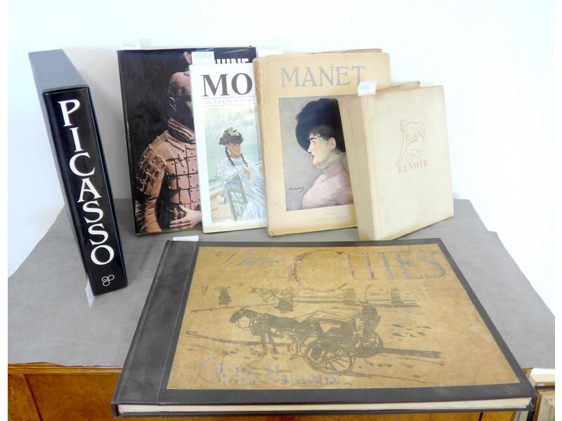 Cinq Livres d'art, Picasso, Monet, Mannet,...