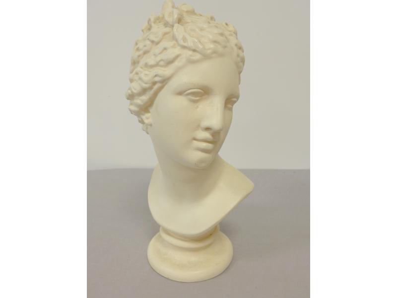 BUSTE DE VENUS en plâtre sur piédouche. Haut....