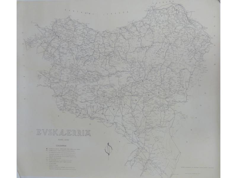 CARTE géographique du Pays basque en langue...