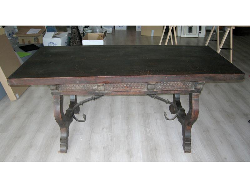 TABLE rectangulaire formant console en bois...