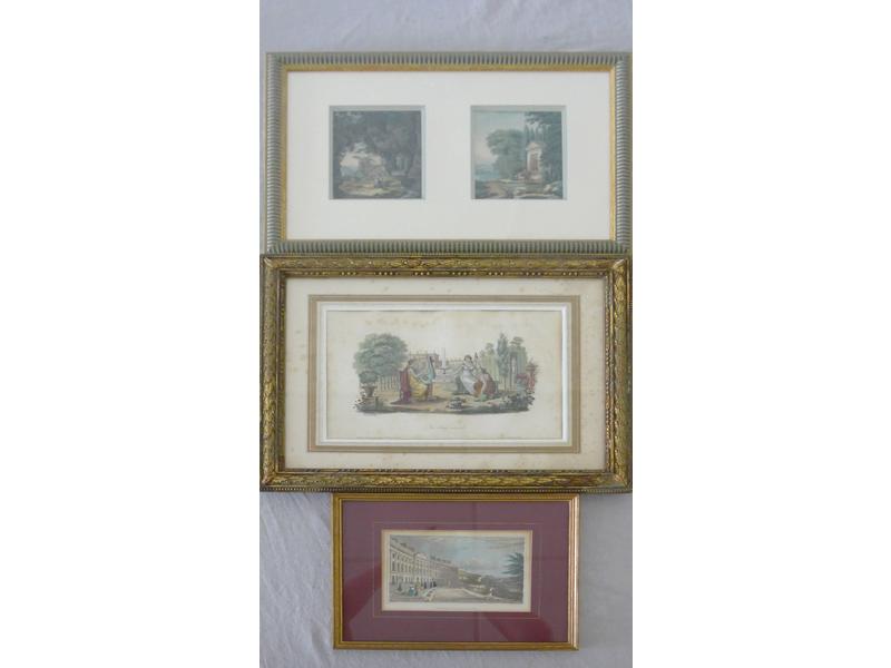 TROIS LITHOGRAPHIES en couleurs du XIXe siècle:...