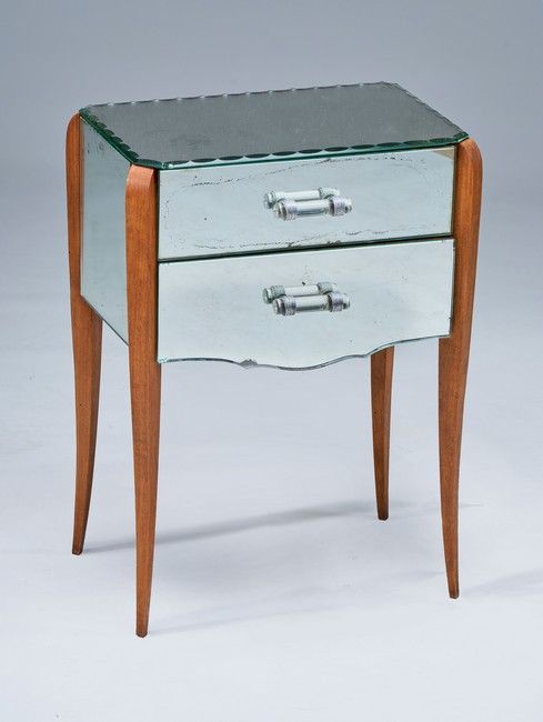 TABLE DE CHEVET en hêtre et miroir toutes...