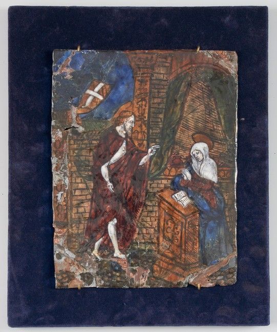 ÉMAIL de Limoges à décor d'une scène religieuse...