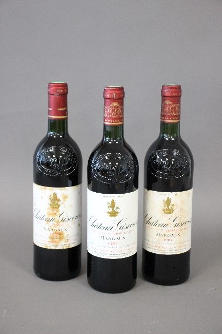 3 Blles CH. GISCOURS Margaux GCC 1987
