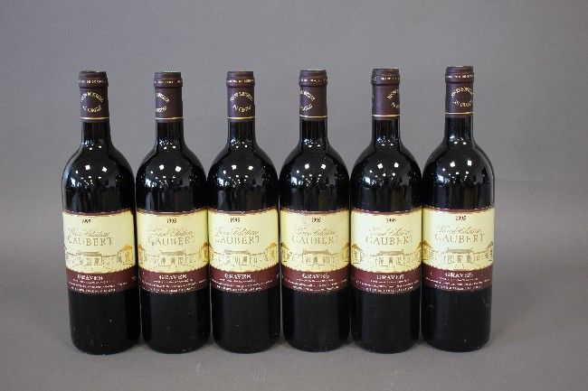 6 Blles VIEUX CH GAUBERT Graves 1995