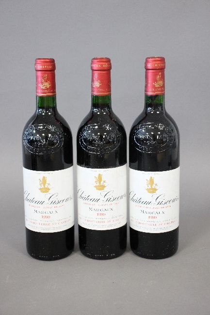 3 Blles CH. GISCOURS Margaux GCC 1990