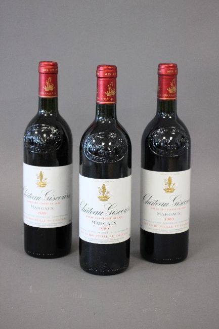 3 Blles CH. GISCOURS Margaux GCC 1989