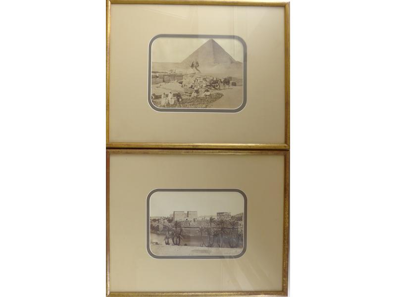 EGYPTE vers 1880 DEUX PHOTOGRAPHIES