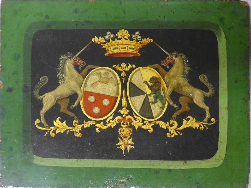 ARMES DE MARQUIS avec écussons d'alliance...