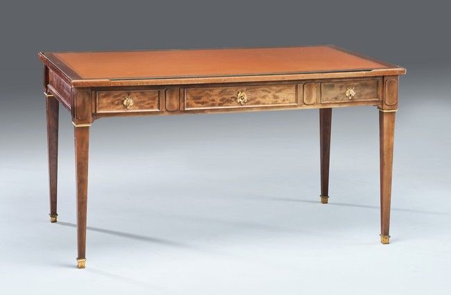 BUREAU rectangulaire en bois teinté façon...
