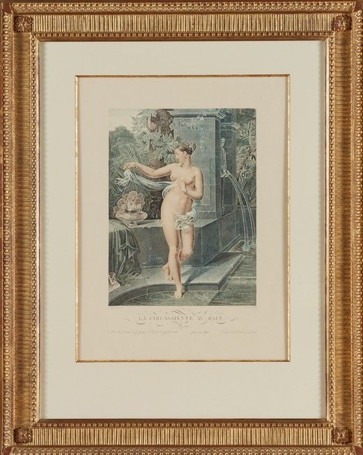 DEUX LITHOGRAPHIES en couleurs représentant...