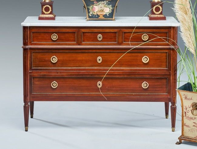COMMODE rectangulaire en bois teinté façon...