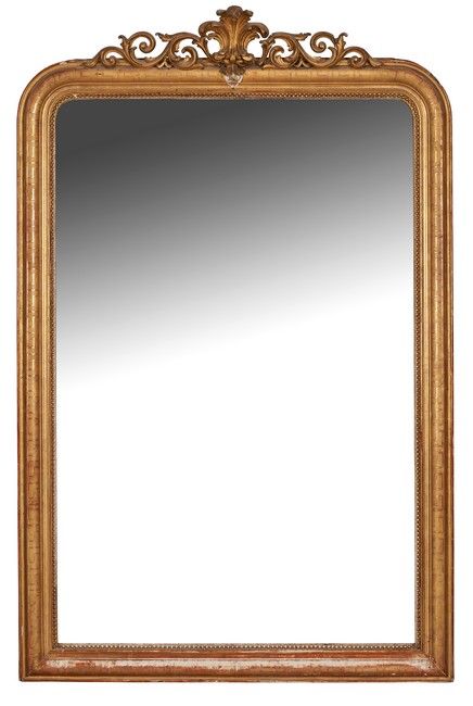 GRAND MIROIR DE CHEMINEE dans un cadre en...