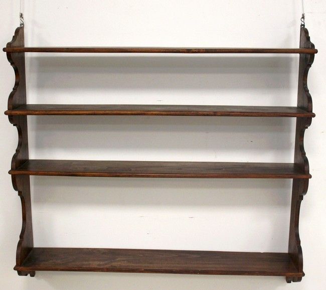 ETAGERE A SUSPENDRE en bois teinté à quatre...