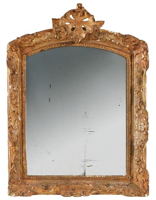MIROIR au mercure rectangulaire cintré en...