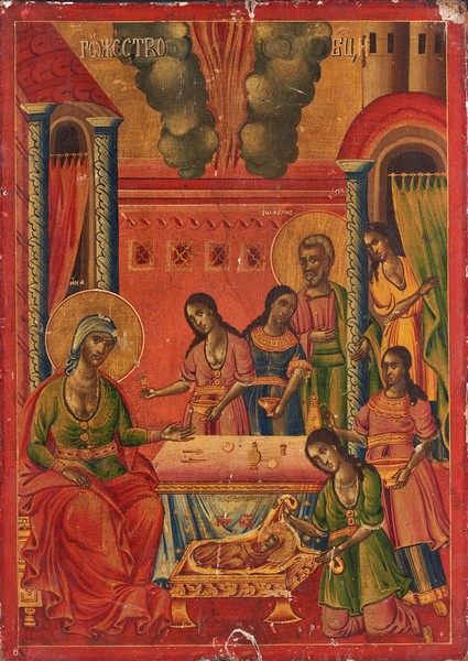 GRANDE ICÔNE DE LA NATIVITE DE LA MÈRE DE...