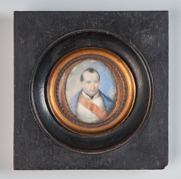 MINIATURE ovale sur ivoire représentant Napoléon...