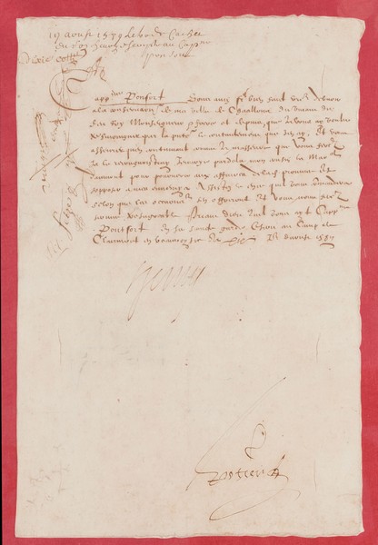 [LETTRE MANUSCRITE - HENRY IV]