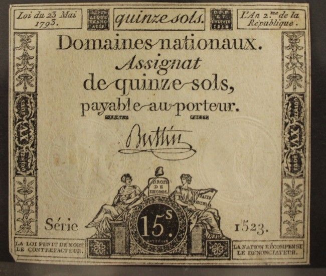 HUIT ASSIGNATS  d'époque Révolutionnaire