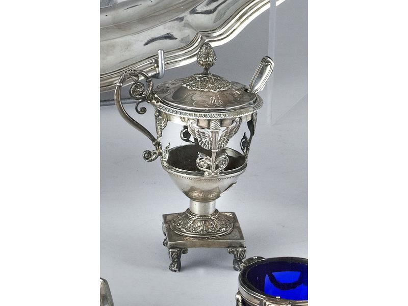 MOUTARDIER en argent, (manque l'intérieur...