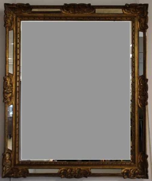 MIROIR rectangulaire à parecloses en bois...